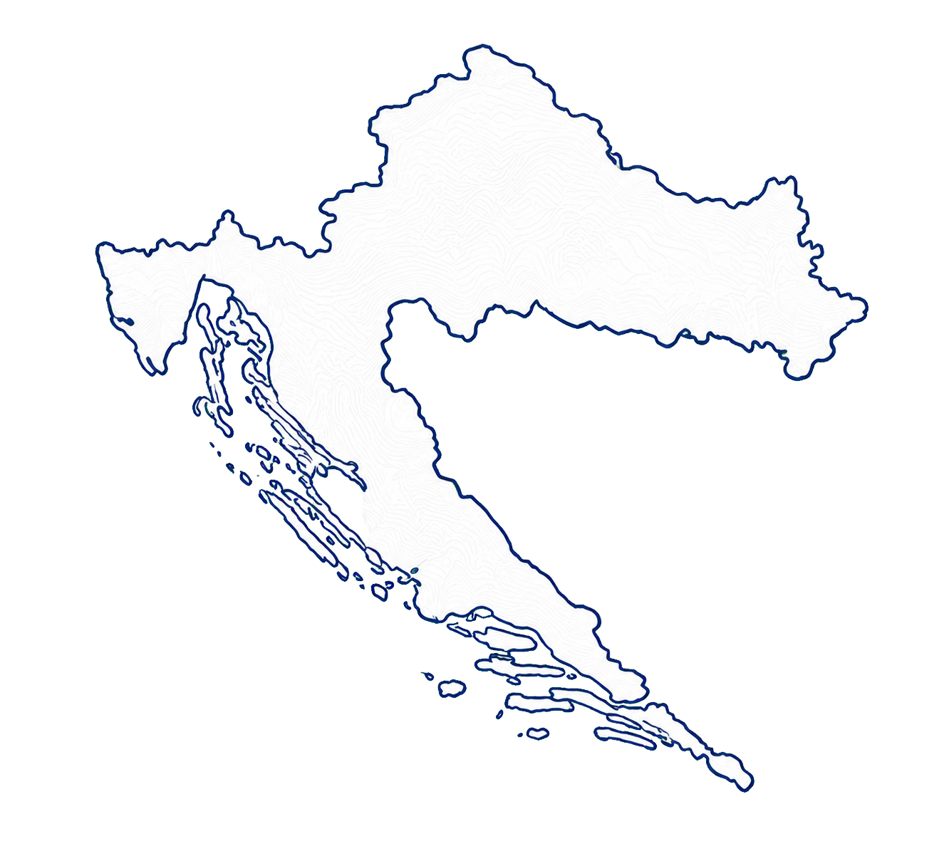 Outline map of Croatia